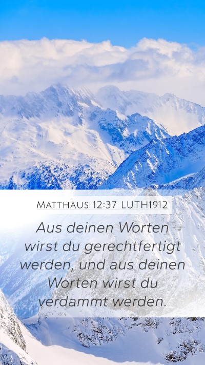 Matthäus 12:37 LUTH1912 Bible Verse Image
