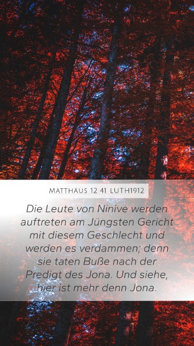 Matthäus 12:41 LUTH1912 Bible Verse Image