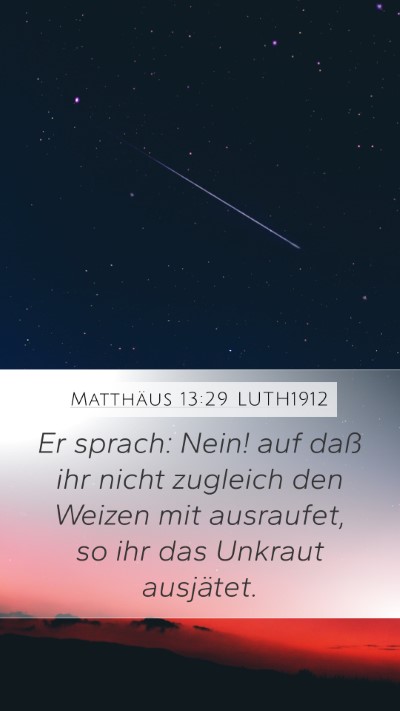 Matthäus 13:29 LUTH1912 Mobile Phone Wallpaper - Er sprach: Nein! auf daß ihr nicht zugleich den - Mobile Bible Verse Wallpaper