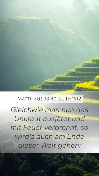 Matthäus 13:40 LUTH1912 Bible Verse Image