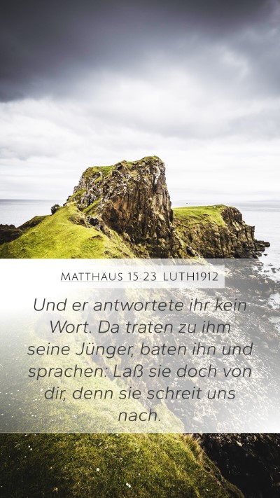 Matthäus 15:23 LUTH1912 Bible Verse Image