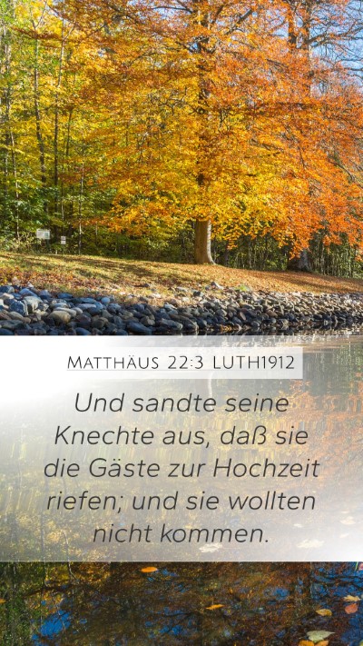 Matthäus 22:3 LUTH1912 Bible Verse Image
