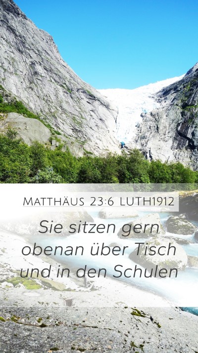Matthäus 23:6 LUTH1912 Mobile Phone Wallpaper - Sie sitzen gern obenan über Tisch und in den - Mobile Bible Verse Wallpaper