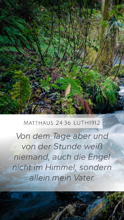 Matthäus 24:36 LUTH1912 Bible Verse Image