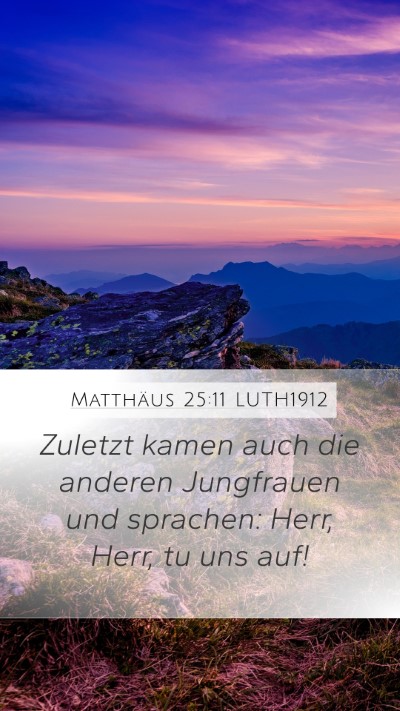 Matthäus 25:11 LUTH1912 Bible Verse Image