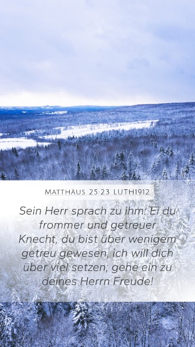 Matthäus 25:23 LUTH1912 Bible Verse Image