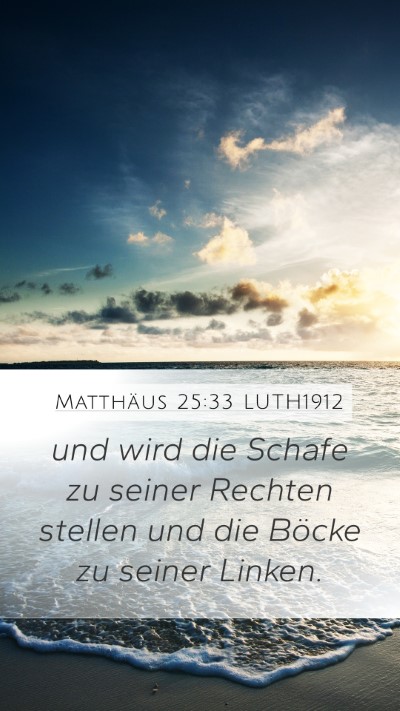 Matthäus 25:33 LUTH1912 Bible Verse Image