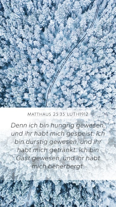 Matthäus 25:35 LUTH1912 Bible Verse Image