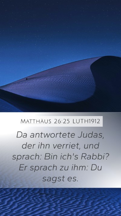 Matthäus 26:25 LUTH1912 Bible Verse Image
