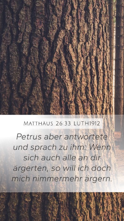 Matthäus 26:33 LUTH1912 Bible Verse Image