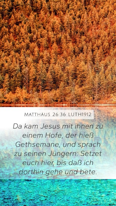 Matthäus 26:36 LUTH1912 Bible Verse Image