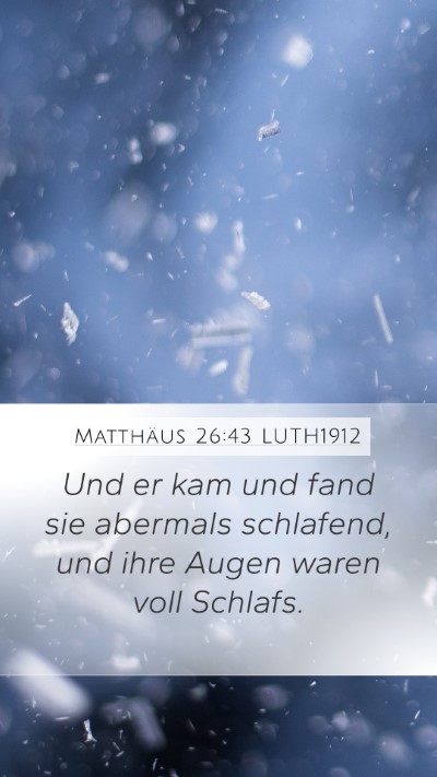 Matthäus 26:43 LUTH1912 Bible Verse Image