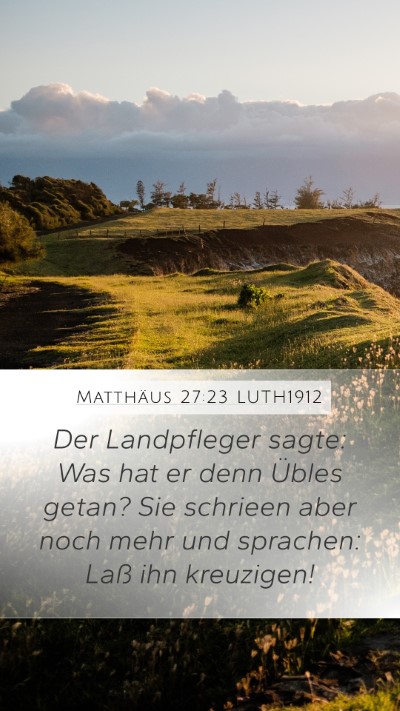 Matthäus 27:23 LUTH1912 Bible Verse Image