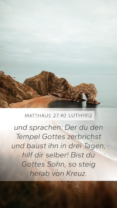Matthäus 27:40 LUTH1912 Bible Verse Image