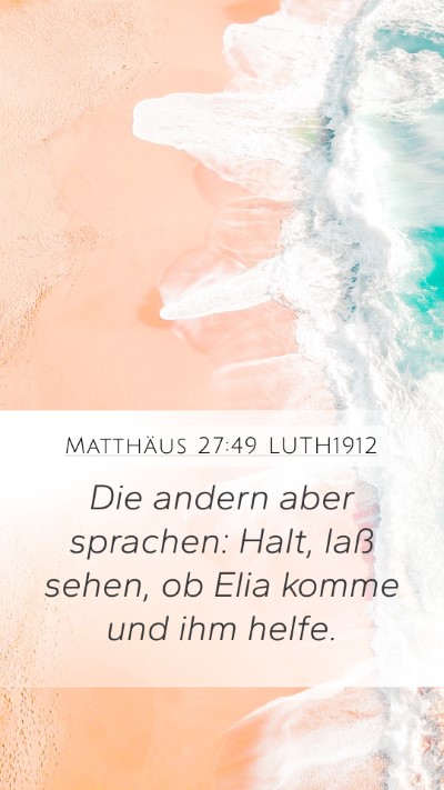 Matthäus 27:49 LUTH1912 Bible Verse Image