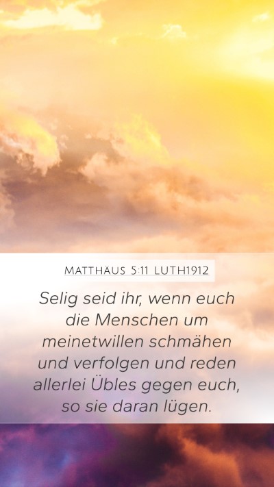 Matthäus 5:11 LUTH1912 Bible Verse Image