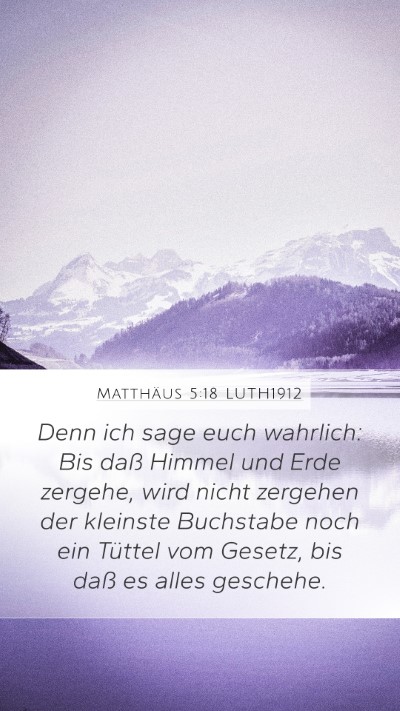 Matthäus 5:18 LUTH1912 Bible Verse Image