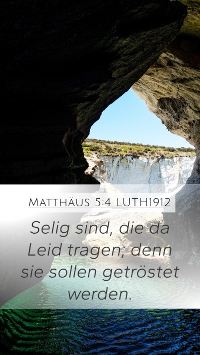 Matthäus 5:4 LUTH1912 Mobile Phone Wallpaper - Selig sind, die da Leid tragen; denn sie sollen - Mobile Bible Verse Wallpaper
