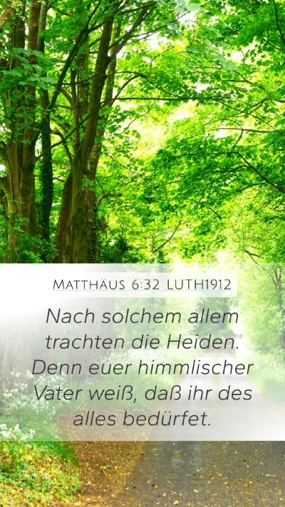 Matthäus 6:32 LUTH1912 Bible Verse Image