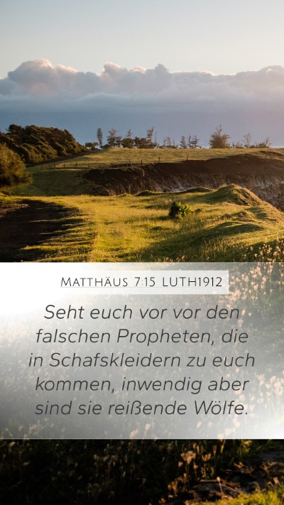 Matthäus 7:15 LUTH1912 Bible Verse Image