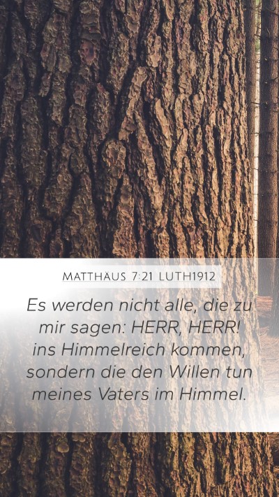 Matthäus 7:21 LUTH1912 Bible Verse Image