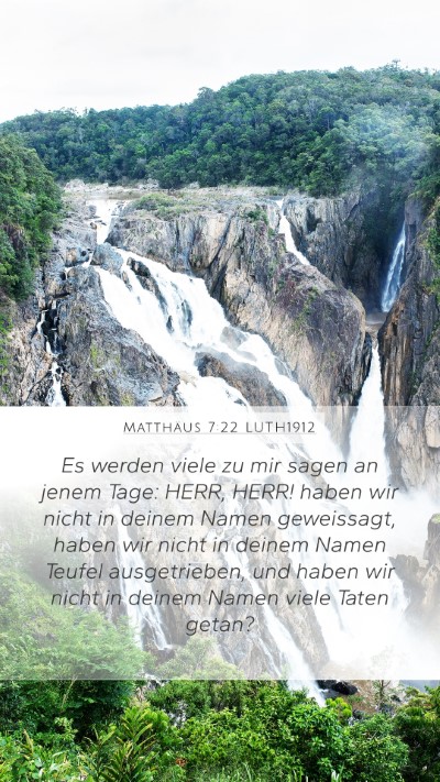 Matthäus 7:22 LUTH1912 Bible Verse Image