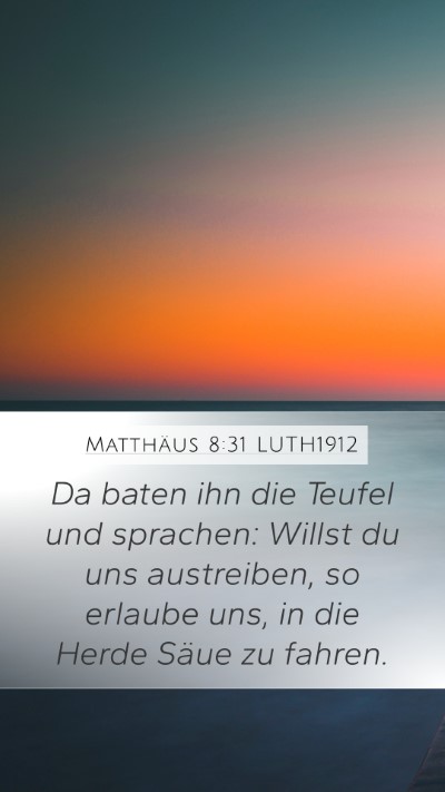 Matthäus 8:31 LUTH1912 Bible Verse Image