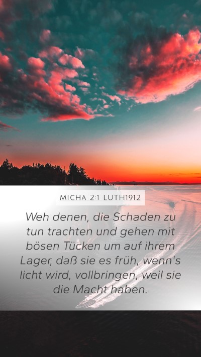 Micha 2:1 LUTH1912 Bible Verse Image