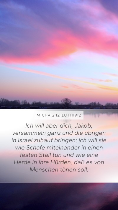 Micha 2:12 LUTH1912 Bible Verse Image
