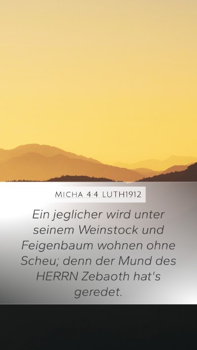 Micha 4:4 LUTH1912 Bible Verse Image