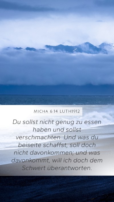 Micha 6:14 LUTH1912 Bible Verse Image