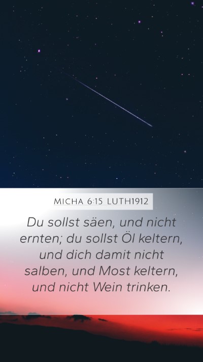 Micha 6:15 LUTH1912 Bible Verse Image