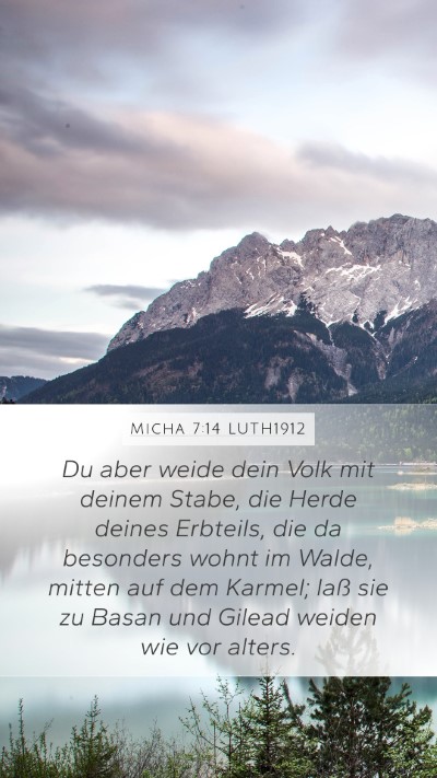 Micha 7:14 LUTH1912 Bible Verse Image