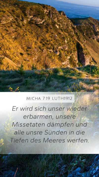 Micha 7:19 LUTH1912 Bible Verse Image