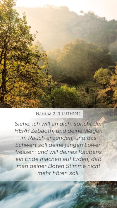 Nahum 2:13 LUTH1912 Bible Verse Image