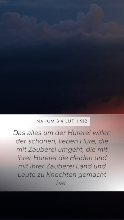 Nahum 3:4 LUTH1912 Bible Verse Image