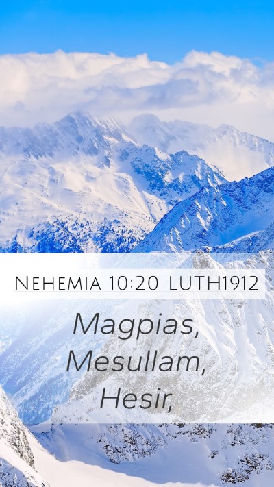 Nehemia 10:20 LUTH1912 Bible Verse Image