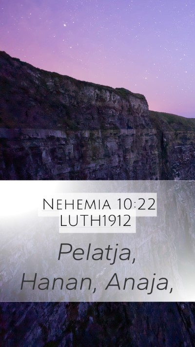 Nehemia 10:22 LUTH1912 Bible Verse Image