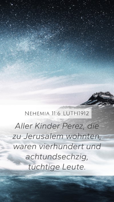 Nehemia 11:6 LUTH1912 Bible Verse Image