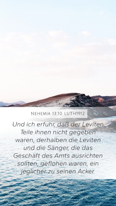 Nehemia 13:10 LUTH1912 Bible Verse Image