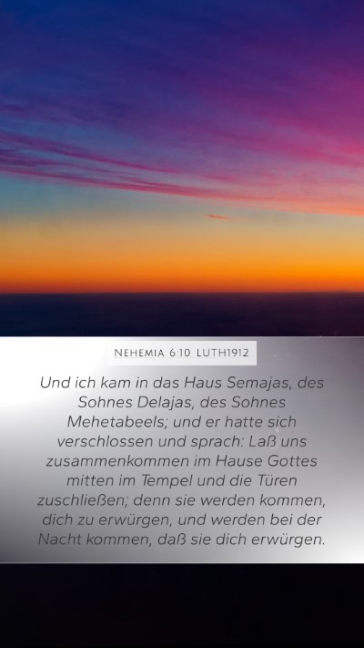 Nehemia 6:10 LUTH1912 Bible Verse Image