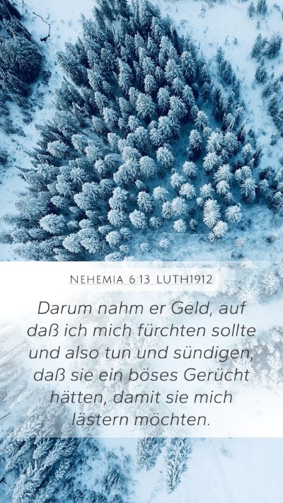Nehemia 6:13 LUTH1912 Bible Verse Image