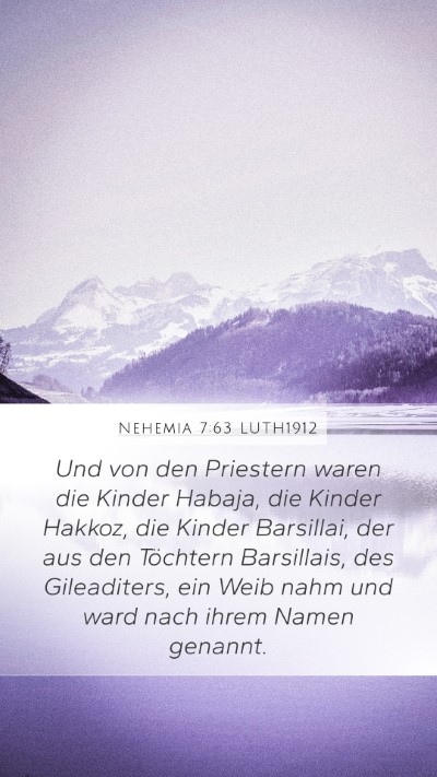 Nehemia 7:63 LUTH1912 Bible Verse Image
