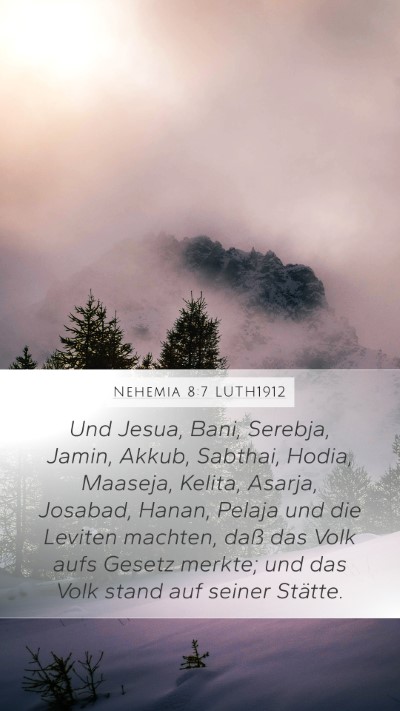 Nehemia 8:7 LUTH1912 Bible Verse Image