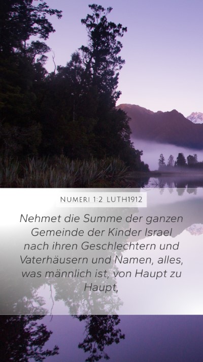 Numeri 1:2 LUTH1912 Bible Verse Image