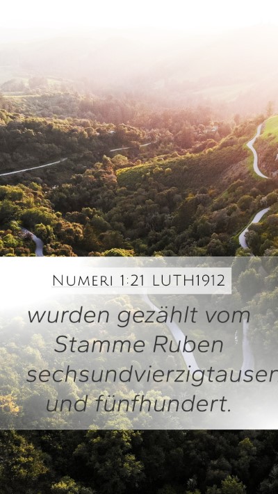 Numeri 1:21 LUTH1912 Bible Verse Image