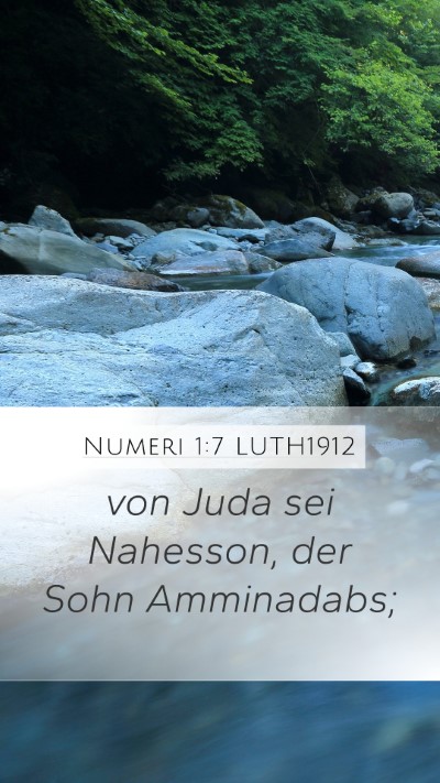 Numeri 1:7 LUTH1912 Bible Verse Image