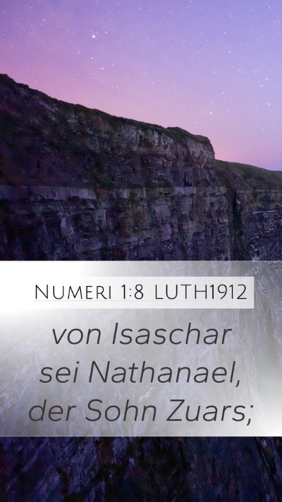 Numeri 1:8 LUTH1912 Bible Verse Image