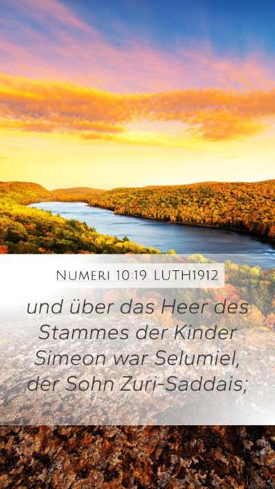 Numeri 10:19 LUTH1912 Bible Verse Image