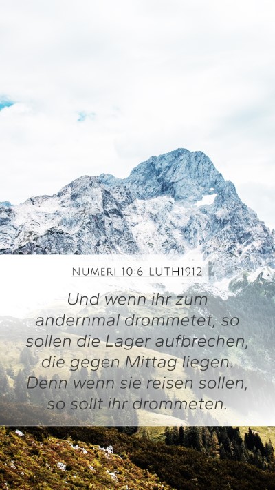 Numeri 10:6 LUTH1912 Bible Verse Image